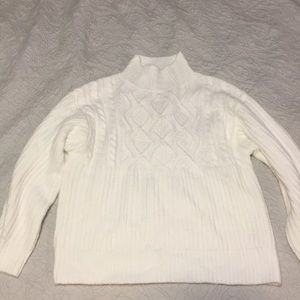 A New Day Cream Mock Neck Sweater